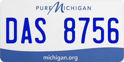 MI license plate DAS8756