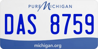 MI license plate DAS8759
