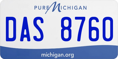 MI license plate DAS8760