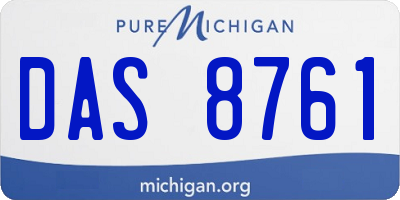 MI license plate DAS8761