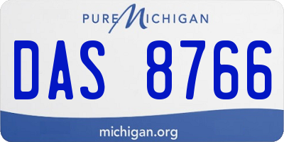 MI license plate DAS8766