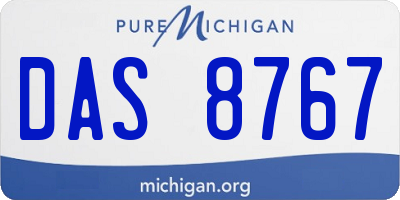 MI license plate DAS8767