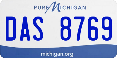 MI license plate DAS8769