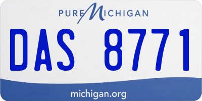 MI license plate DAS8771