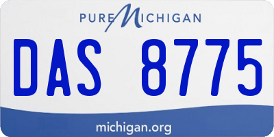 MI license plate DAS8775