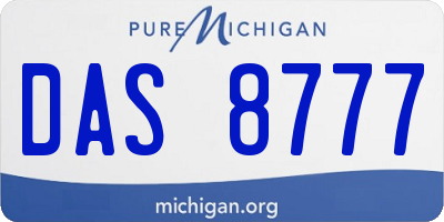 MI license plate DAS8777