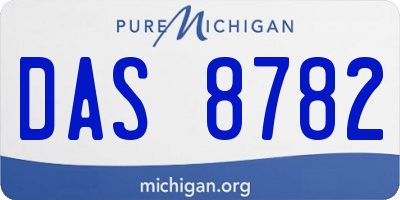 MI license plate DAS8782