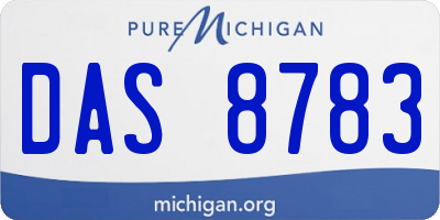 MI license plate DAS8783