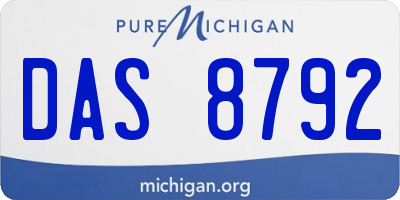 MI license plate DAS8792