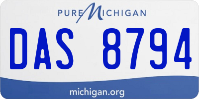 MI license plate DAS8794