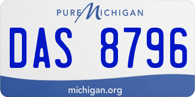 MI license plate DAS8796