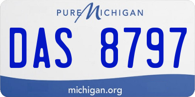 MI license plate DAS8797