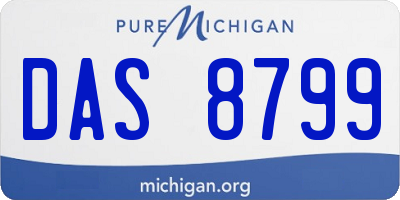 MI license plate DAS8799