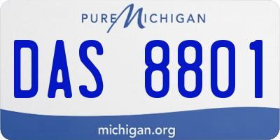 MI license plate DAS8801