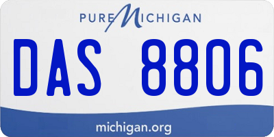 MI license plate DAS8806