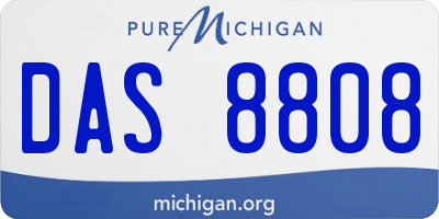 MI license plate DAS8808
