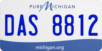 MI license plate DAS8812