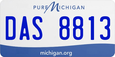 MI license plate DAS8813