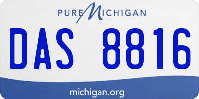 MI license plate DAS8816