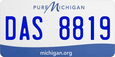 MI license plate DAS8819
