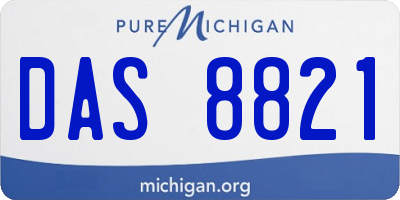 MI license plate DAS8821