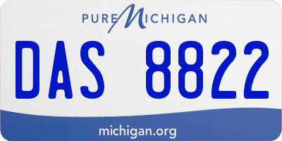 MI license plate DAS8822