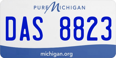 MI license plate DAS8823