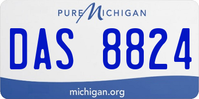 MI license plate DAS8824