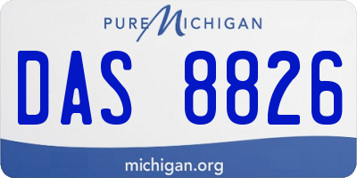 MI license plate DAS8826