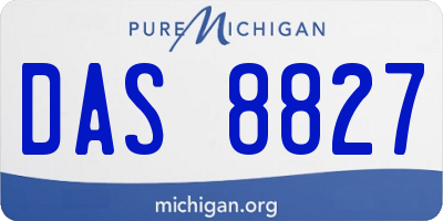 MI license plate DAS8827