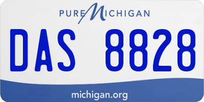 MI license plate DAS8828