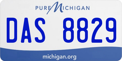 MI license plate DAS8829