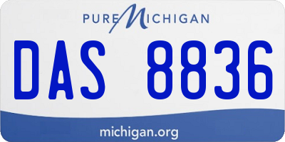 MI license plate DAS8836
