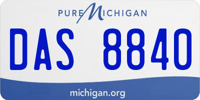 MI license plate DAS8840