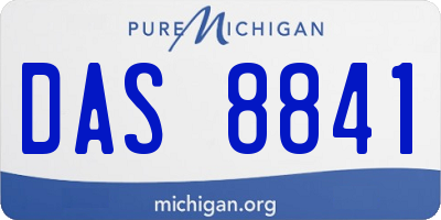 MI license plate DAS8841