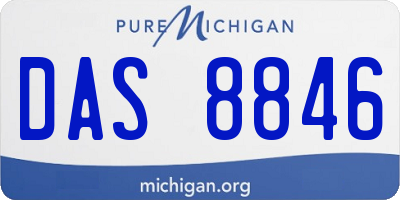 MI license plate DAS8846