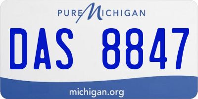 MI license plate DAS8847