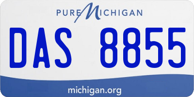 MI license plate DAS8855