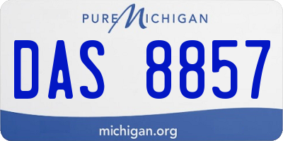 MI license plate DAS8857