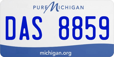 MI license plate DAS8859