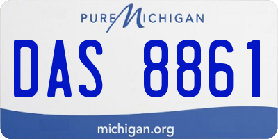 MI license plate DAS8861