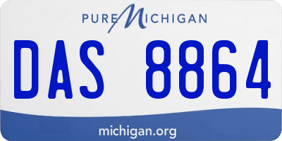 MI license plate DAS8864