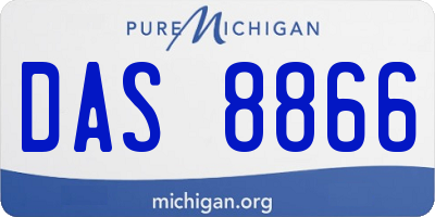 MI license plate DAS8866