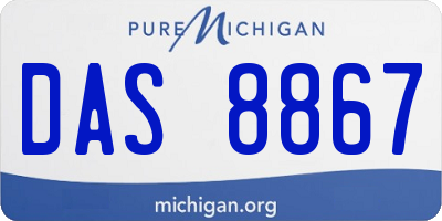 MI license plate DAS8867