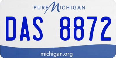 MI license plate DAS8872