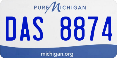 MI license plate DAS8874