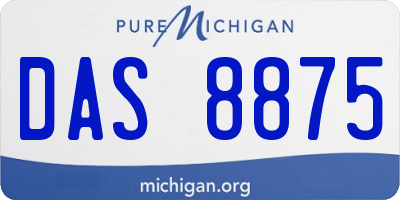 MI license plate DAS8875