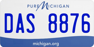 MI license plate DAS8876