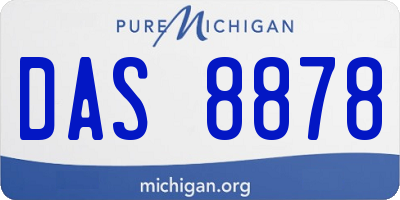 MI license plate DAS8878