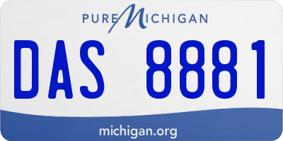 MI license plate DAS8881